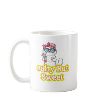 Salty But Sweet Mug - Funny Sassy Cat Coffee Mug