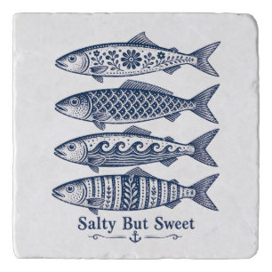 Salty But Sweet Vintage Nautical Fish Trivet