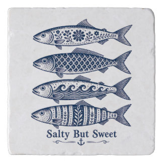 Salty But Sweet Vintage Nautical Fish Trivet