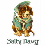 Salty Dawg Cutout<br><div class="desc">Delightful vintage design with a Beagle dog wearing a Sailor outfit and the text below says...  Salty Dawg. Wonderful gift idea for the sailing enthusiast or Sailor.</div>