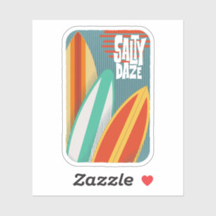 Salty Daze Surfing Sticker