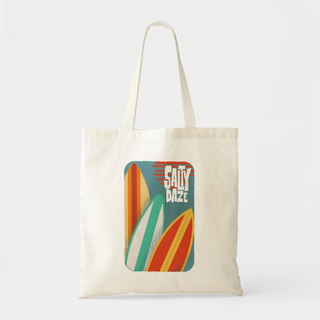 Salty Daze Surfing Tote Bag (Front)