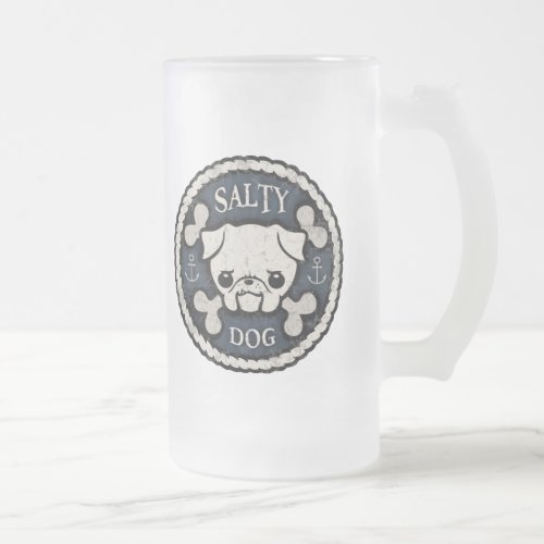 Salty Dog _bd Frosted Glass Beer Mug