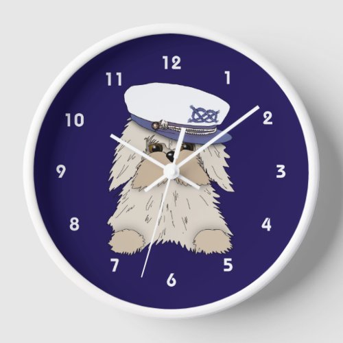 Salty Dog Captain of the Ship Wall Clock