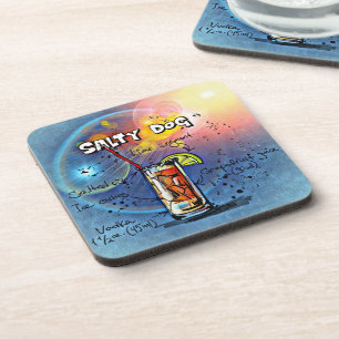 Salty Dog Cocktail (#6 of 12 Drink Recipe Sets) Beverage Coaster