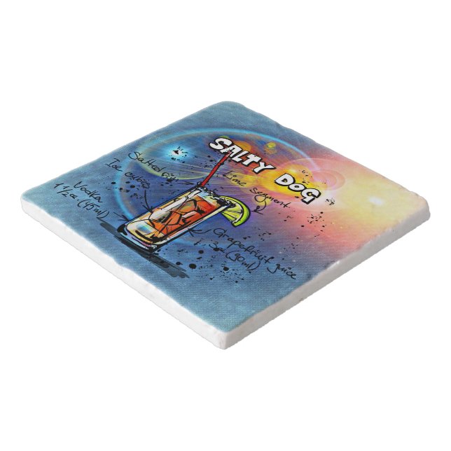 Salty Dog Cocktail (#6 of 12 Drink Recipe Sets) Trivet (Corner)