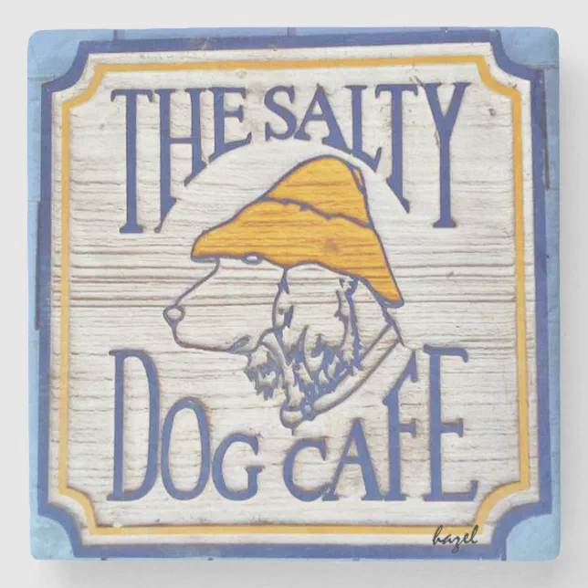 Salty dog hilton head island marble coaster stone coaster zazzle