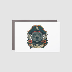 Salty Dog Pitbull Car Magnet