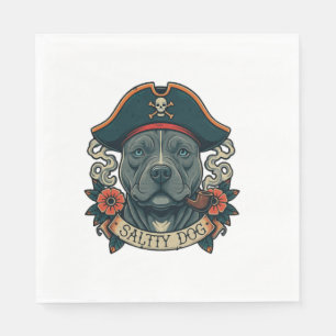 Salty Dog Pitbull Napkins