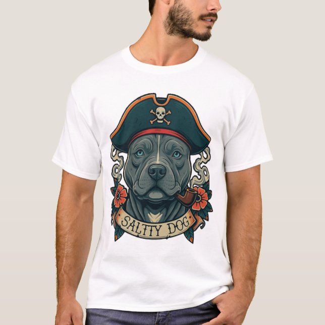 Salty Dog Pitbull T-Shirt (Front)
