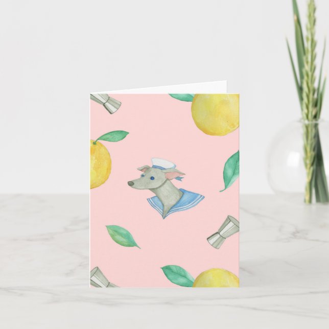 Salty dog summer greeting card (Front)