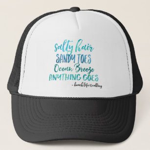 Beach Quotes Hats Caps Zazzle