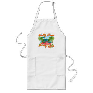 Salty Hair, Sandy Toes Tropical Truck & Beach Long Apron