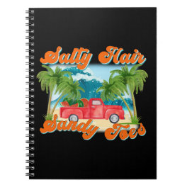 Salty Hair, Sandy Toes Tropical Truck & Beach Notebook