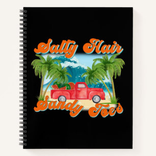 Salty Hair, Sandy Toes   Tropical Truck & Beach Notebook