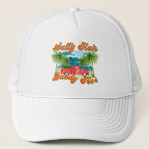 Salty Hair, Sandy Toes Tropical Truck & Beach Trucker Hat