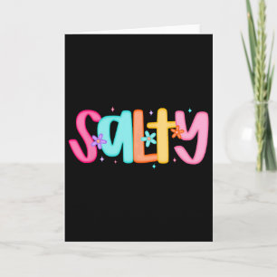 Salty Hawaii Beach Sunshine Seashells Funny Summer Card