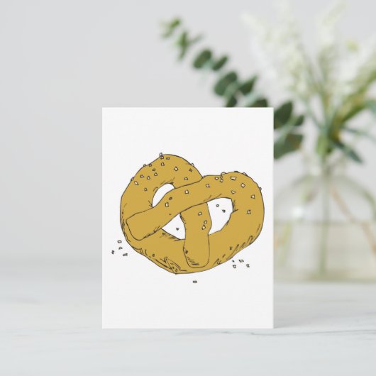 salty hot soft pretzel (Standing Front)