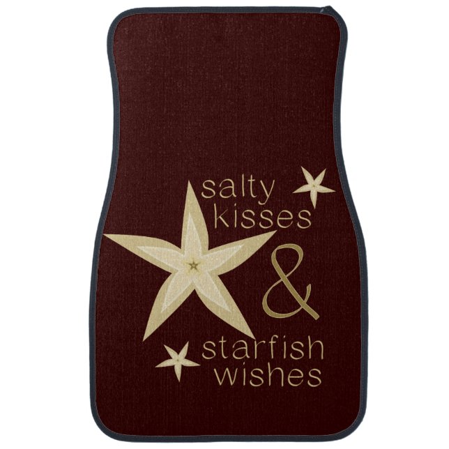 Salty Kisses Starfish Wishes Car Floor Mat (Front)