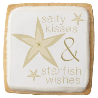 Salty Kisses Starfish Wishes Square Shortbread Cookie Salty Kisses Starfish Wishes Square Shortbread Cookie