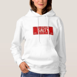 Salty Life 1969   Retro Florida License Plate Surf Hoodie