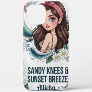Salty Lil Tropical Hibiscus Ocean Wave iPhone Case