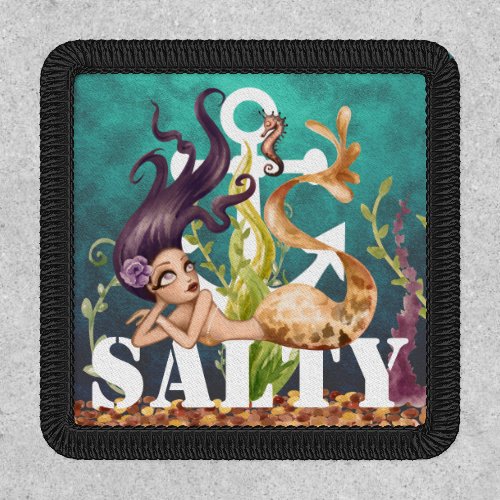 SALTY _ Mermaid Seahorse and Anchor Under the Sea Patch