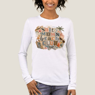 Salty moms beach club summer vacation vibes Tri-Blend shirt
