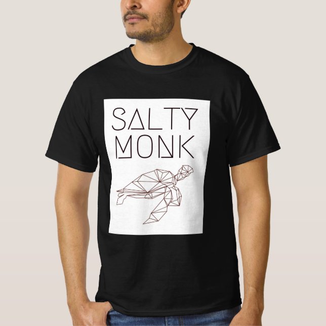 SALTY MONK, Surfing, Ocean, Sea Turtle T-Shirt (Front)