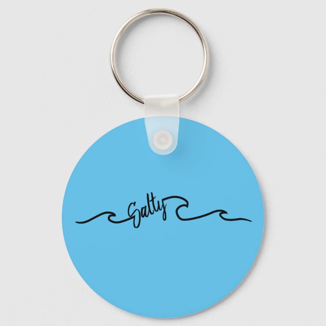 Salty Ocean Wave Keychain (Front)