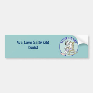 Salty Old Dog Bumper Sticker