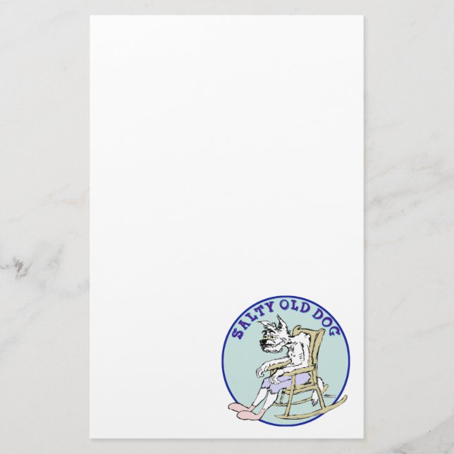 Salty Old Dog Stationery (Front)