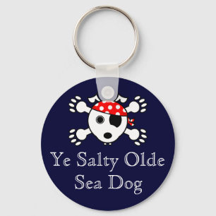 Salty Olde Sea Dog Keychain