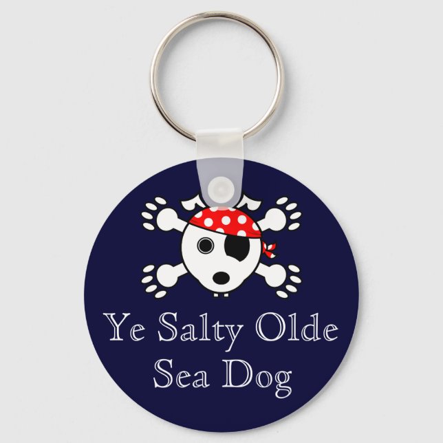 Salty Olde Sea Dog Keychain (Front)