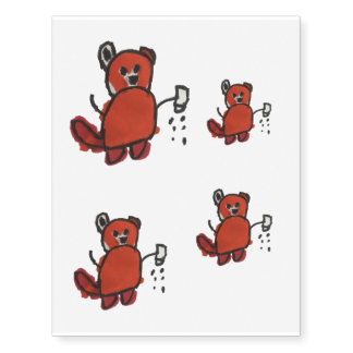 Salty panda tattoos, different sizes temporary tattoos