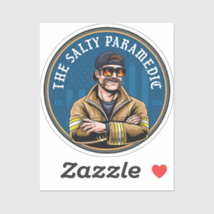 Salty Paramedic HD Blue Sticker