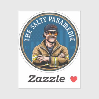 Salty Paramedic HD Blue Sticker