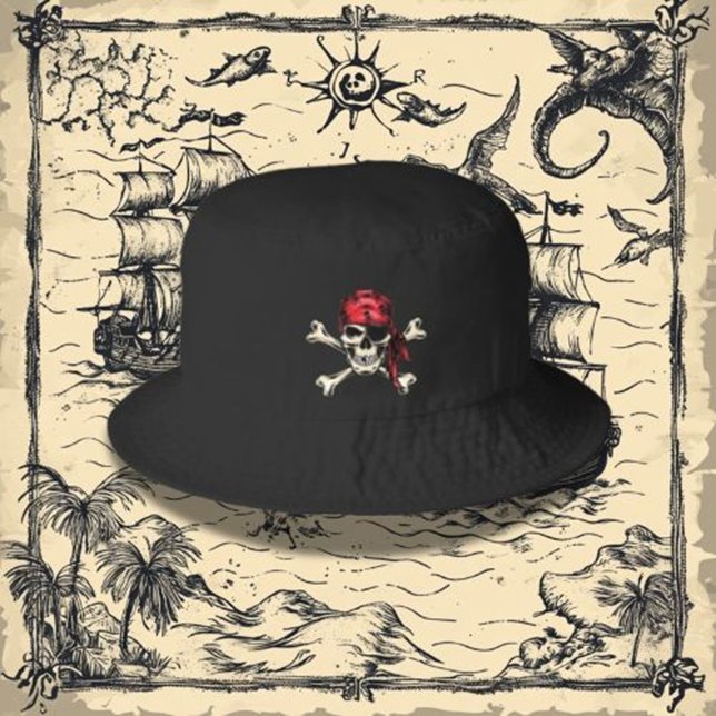 Salty Pirate Set Sail in Style  Bucket Hat (Make your child’s celebration unforgettable with a kids party pirate theme! )