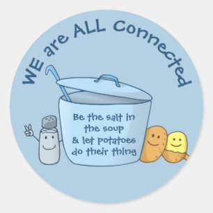 Salty Potato Soup Classic Round Sticker