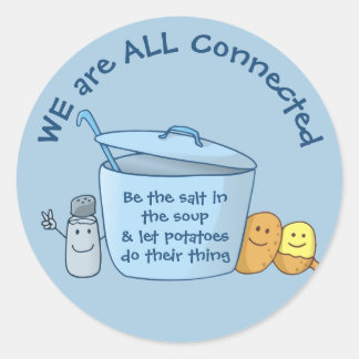 Salty Potato Soup Classic Round Sticker