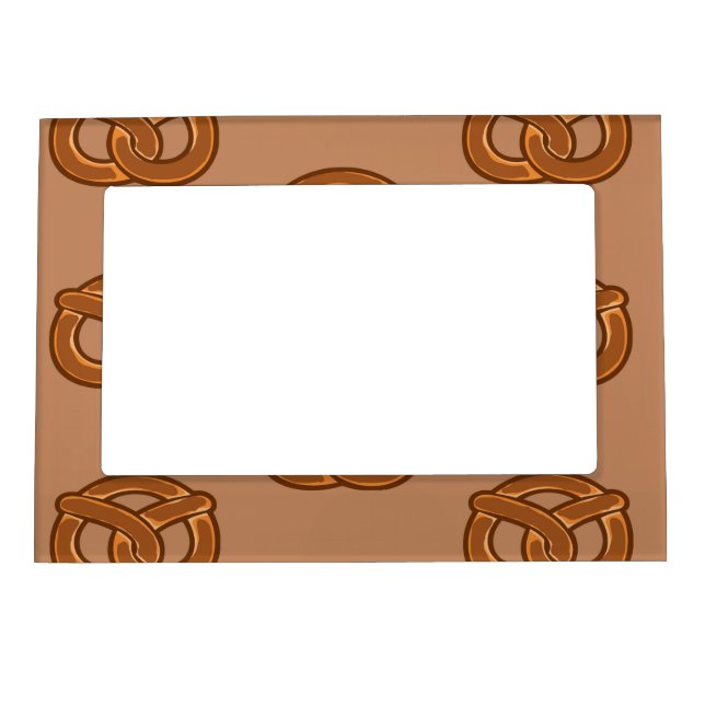 Salty Pretzels Lovers Food Bakers Loop Shape Magnetic Frame (Front)