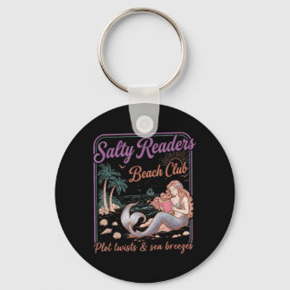 Salty Readers Beach Club Books Plot Twists Sea Keychain