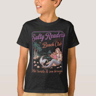 Salty Readers Beach Club Books Plot Twists Sea T-Shirt