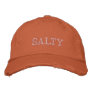 SALTY Sarcastic Sayings in Orange and Pink Embroidered Baseball Cap