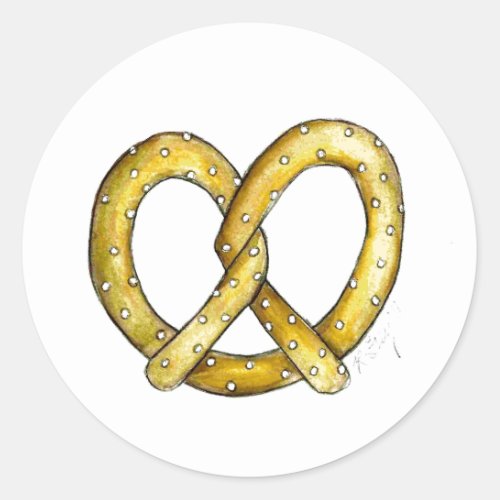 Salty Soft Pretzel Pretzels Snack Food Stickers