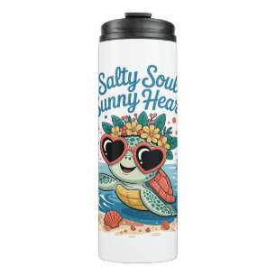 Salty Soul Sunny Heart Turtle Summer Thermal Tumbler