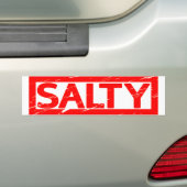Salty Stamp Bumper Sticker (On Car)