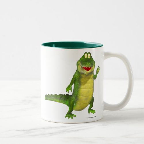 Salty the Crocodile Two_Tone Coffee Mug