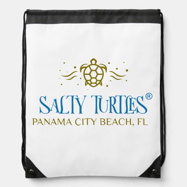 Salty Turtles backpack. Drawstring Bag (Front)