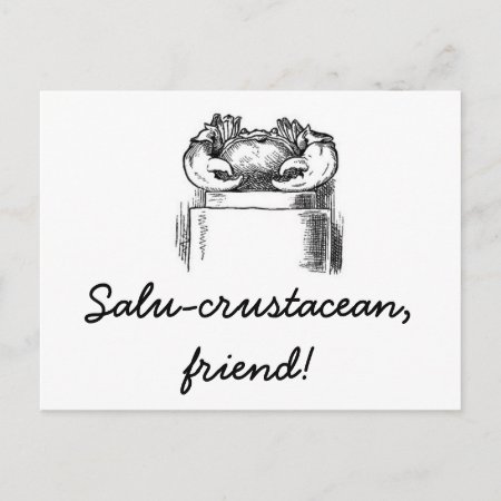 Salu-crustacean Postcard